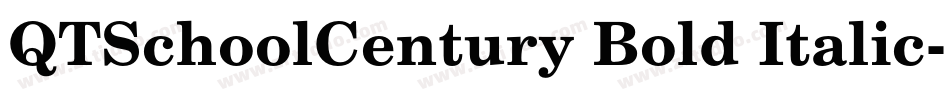 QTSchoolCentury Bold Italic字体转换